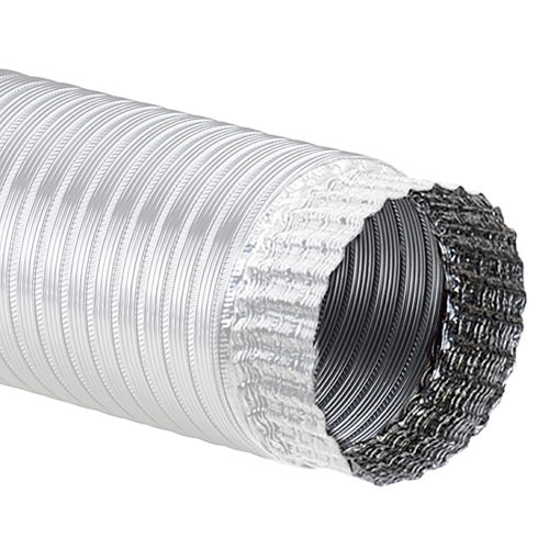 Tubo-flessibile-corrugato-interno-esterno-in-alluminio-bianco-Estensibile